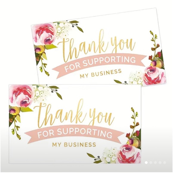50 Cards Thank You For Supporting My Small Business Cards - Picture 2 of 8